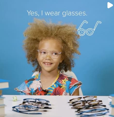 Warby Parker campaign imagery.