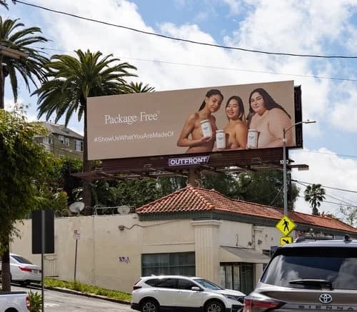 Package Free out-of-home billboard in Los Angeles.
